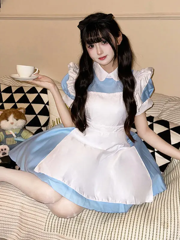 Alice in Wonderland Costumes For Adult Kids Girl Alice Princess Dress Maid  Apron Outfits Fairy Tale Cinderella Dress Carnival Party Dresses Free  Headbands - TikTok Shop Philippines