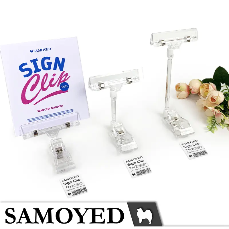 Klip / Penjepit / Jepitan Label Produk / Harga / Promo / Obral / Price / Advertising / Sale Sign / Tag / Display / Label Clip / Holder / Hanger Samoyed SNCL-TN2 0