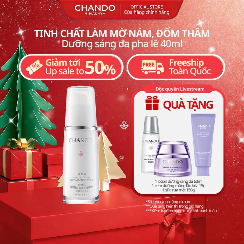   EX - CHẢNH BEAUTY  Tinh chất Làm mờ nám đốm thâm và Dưỡng trắng Pha lê 40ml Chando Himalaya 