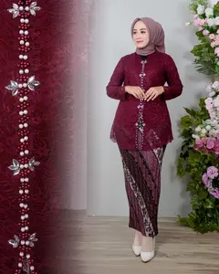DJ Collection 21 Setelan Kebaya Tara Brokat Encim Payet Kebaya Kondangan Seragam Pesta Wisuda Modern Terbaru Wanita Dress Atasan Selendang Size M-XXXL