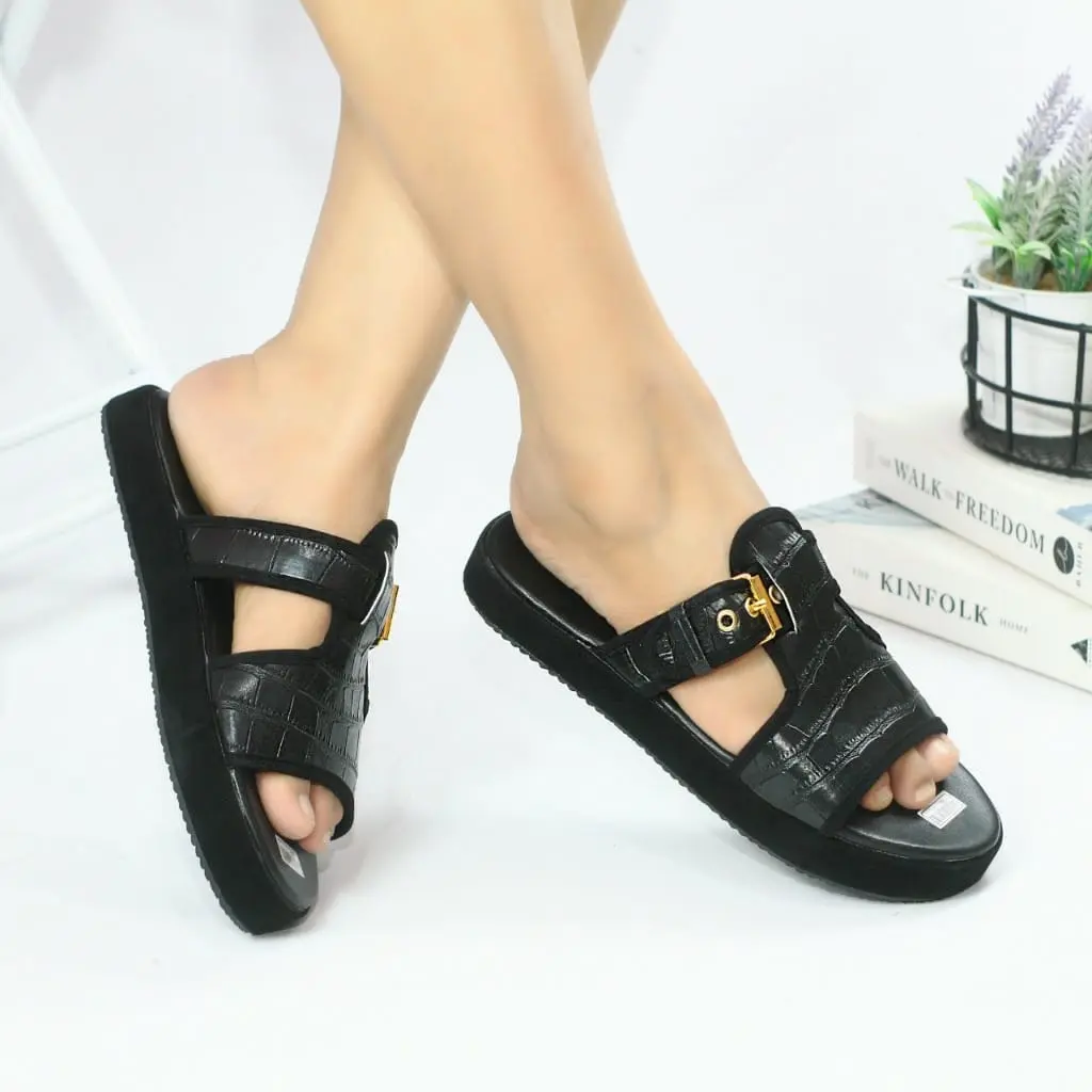 LANOES Sandal Wanita Paltform Terbaru Kekinian 2024