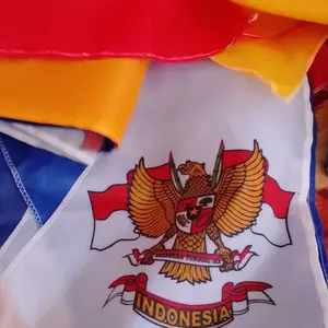 PAKET 5 PCS | Bendera Umbul-Umbul Garuda 3 Meter | 8 Mata Geregaji | Warna Lengkap