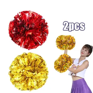 Bola Bunga Cheerleader Pompom Nari Isi 2 Tebal Pom Pom Tari Sepasang Rumbai Pom Pom Tari