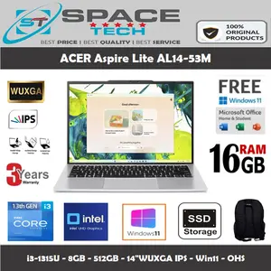 ACER Aspire Lite AL14-53M i3-1315U 8GB 512GB SSD 14"WUXGA IPS Win11 OHS