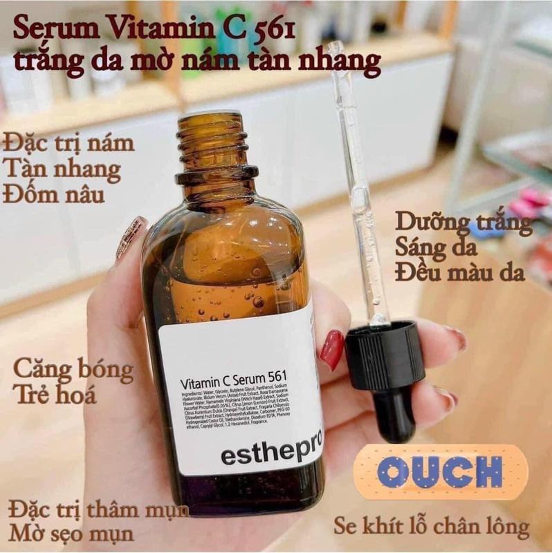 Serum Mờ Thâm Nám Tàn Nhang, Giảm Mụn Làm Đều Màu Da, Hỗ Trợ Làm Trắng Da Vitamin C Serum 561 Esthemax