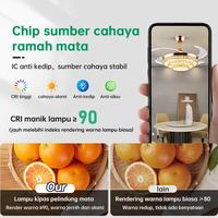 Gambar Lampu Gantung Kristal Kipas Angin Plafon Kristal Lampu Gantung Ruang Tamu 2IN1 Kamar Tidur 3 Warna 6Kecepatan Lampu Lampu Kipas Angin Kristal Hias - A-Changtiao+Remote dari GOGEOUS Store Kab. Tangerang 4 Tokopedia
