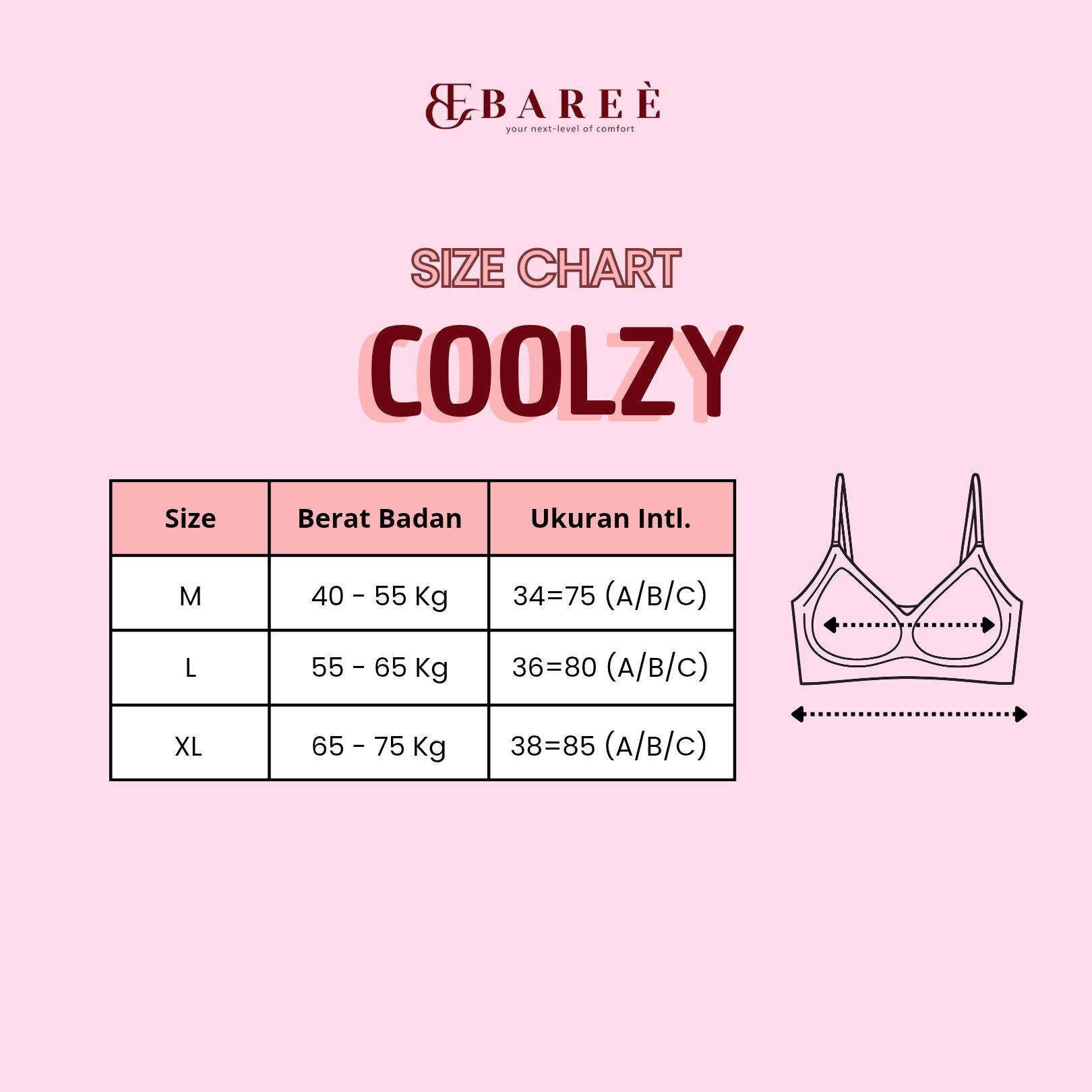 BAREÈ COOLZY 8862 BH Seamless Wanita Wireless Tanpa Jahitan Bra Katun Lembut Anti Nyemplak Premium Anti Bakterial Full Coverage