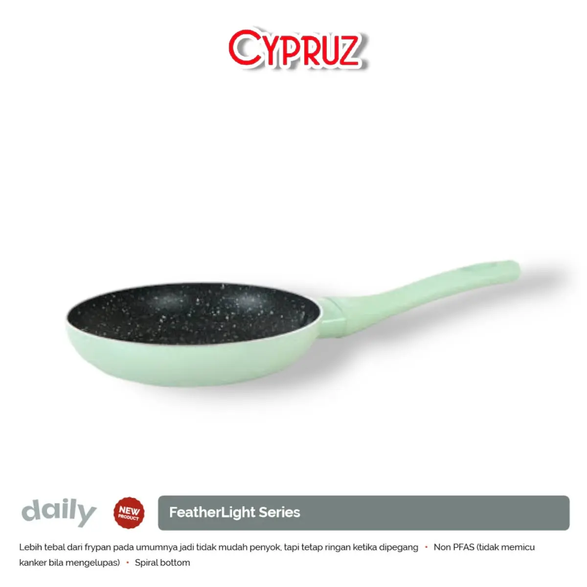 Wajan Teflon Anti Lengket Cypruz untuk Memasak di Dapur Kitchenware