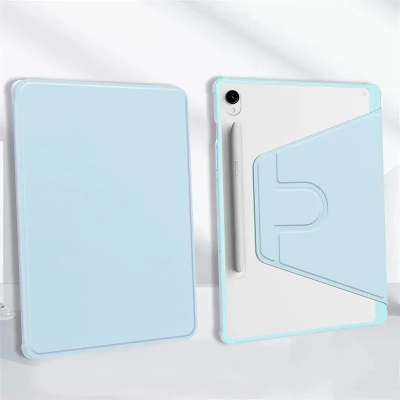 LEVINO Casing Compatible for Samsung Tab A9 A9 Plus S7/S8 Plus S7/S8 FE Plus Tab A8 S6 Lite Smart Magnetic Case Support Auto Lock 360 Rotation Acrylic 6