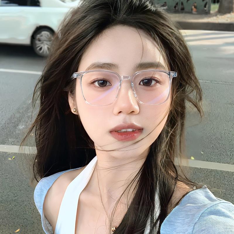  Gọng Kính Trong Suốt Hàn Quốc Cho Nữ Siêu Nhẹ Gọng Vuông Lớn Kính Mắt Thời Trang Nam Nữ Hipster Kính Hàng Ngày 