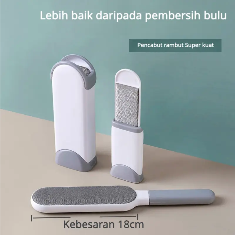 [COD]Double-Sided Electrostatic Hair Removal Brush Portable Clothes Lint Roller Lint Remover Pet RemoverLint Brush Pet Hair Remover Magic Brush Clothes Cleaner Lint Remover for Couch Reusable Lint Brush household items 1