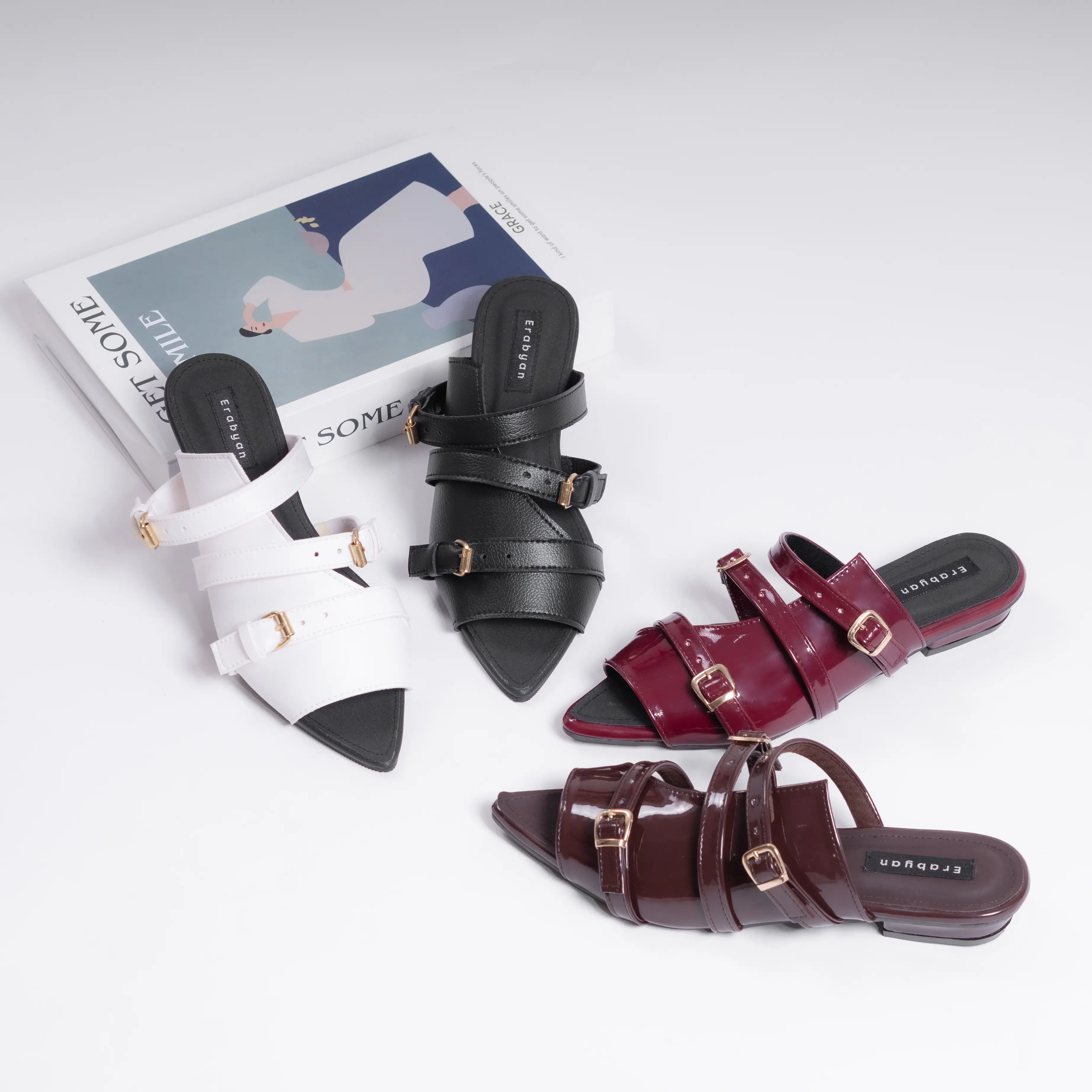 Erabyan Shoes - Arabelle Sandal Mules Wanita | Hak 2 cm