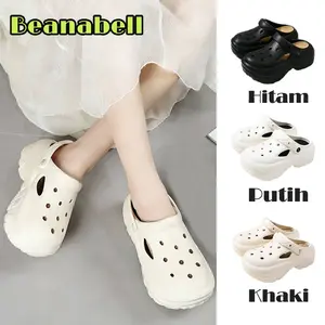 Beanabell 2026 CRUSH CLOG Tinggi 6.5cm Wanita Sepatu Wedges Sol Tebal Sandal Baim Wedges Baim Wanita Anti-selip