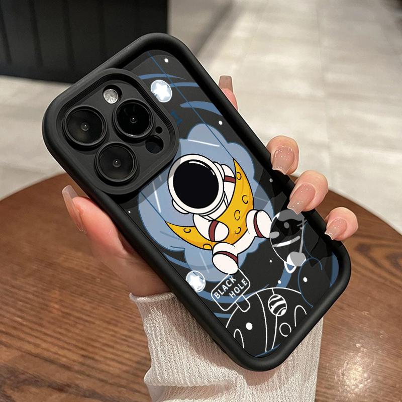 Casing Hp OPPO A7 OPPO A5s OPPO A12 OPPO A12S A11k Case silikon anti drop astronot skateboard Casing ponsel HP imut kartun Softcase Kesing 3