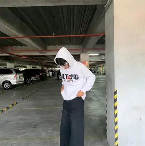 Hoody Putih Hell Leuchtend Bahan Fleece Pria Wanita