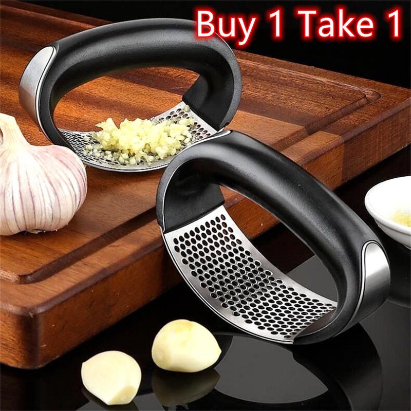 Máy Ép Tỏi, Chất Liệu Thép Không Gỉ, Hình Vòng Cung, Cầm Tay, Máy Nghiền Tỏi, Máy Cắt Tỏi Kiểu Ép Gia Dụng, Máy Cắt Tỏi Thủ Công, Mua 1 Lấy 1 Ưu Đãi