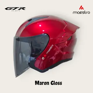 Helm GTR Maestro Solid SNI Spoiler Aerodinamis Sporty Pria Wanita Terbaru