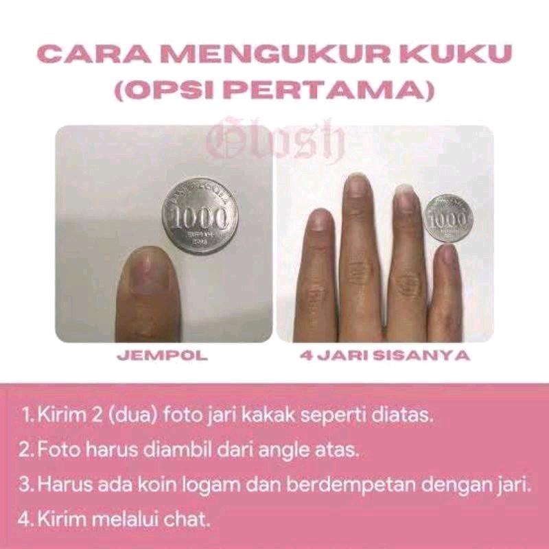 Kuku Palsu Premium Poelarisco Nails - Nail Tip Custom Special Marble Nails- Lem, Silver, Polish, Art - Cat 2