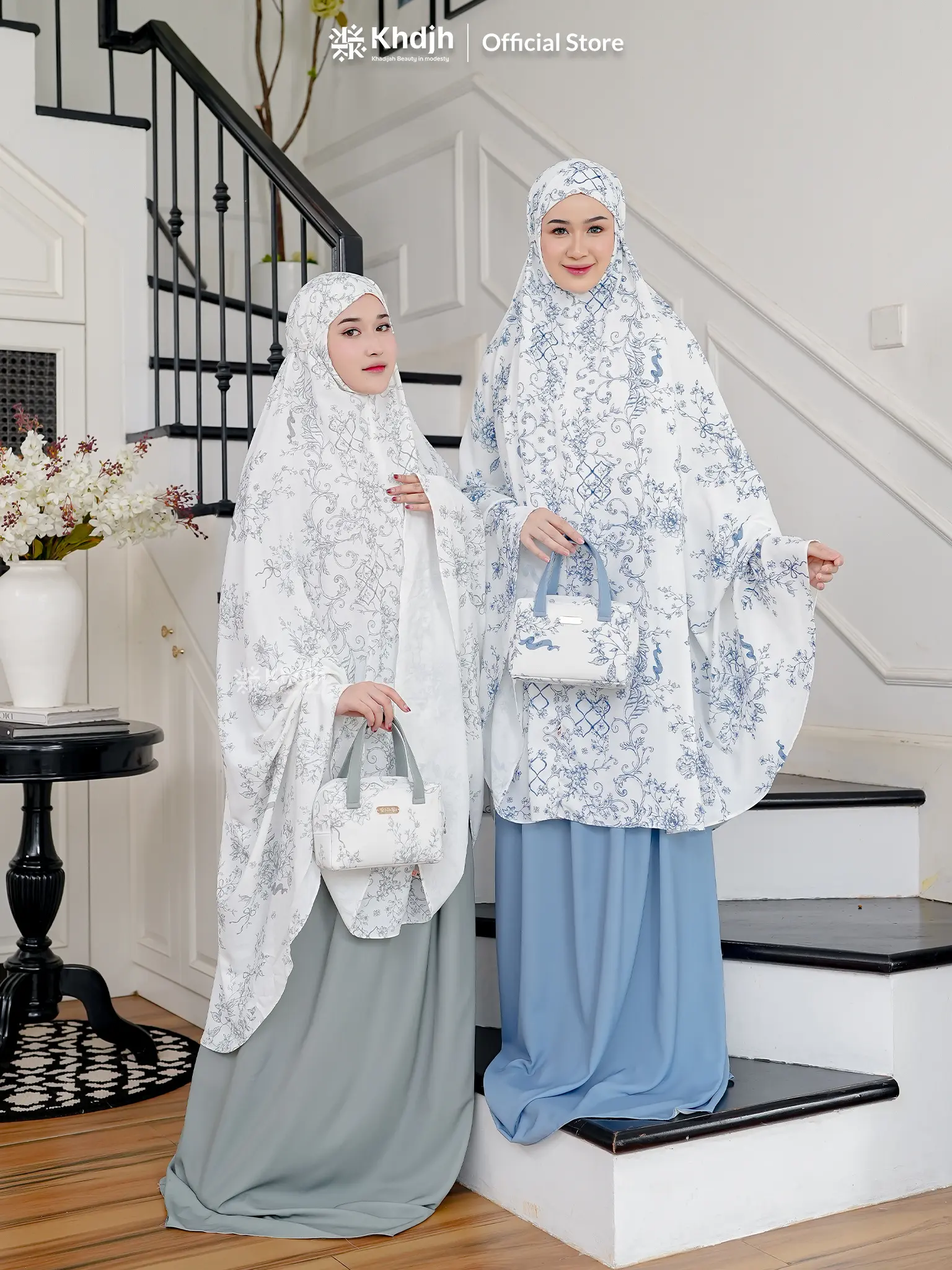 KhadijahLabel Mukena Daily Dewasa Jumbo Premium 2 in 1 Motif Terbaru Vienna