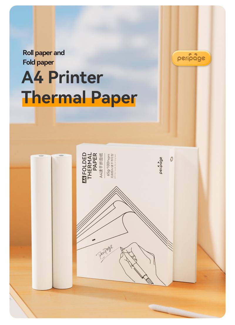 Product Introduction of กระดาษ PDF ความร้อน A4, PeriPage, สำหรับเครื่องพิมพ์ A40, แห้งเร็ว, เก็บได้นาน 10 ปี, กระดาษต่อเนื่องม้วนพับ, เหมาะสำหรับเก็บเอกสาร 11