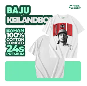 Kaos KEILANDBOI Tshirt Baju Distro Cotton Combed 24s UNISEX Hitam Solid Bahan Tebal Lembut Sablon DTF Premium Garansi Warna Tidak Pudar