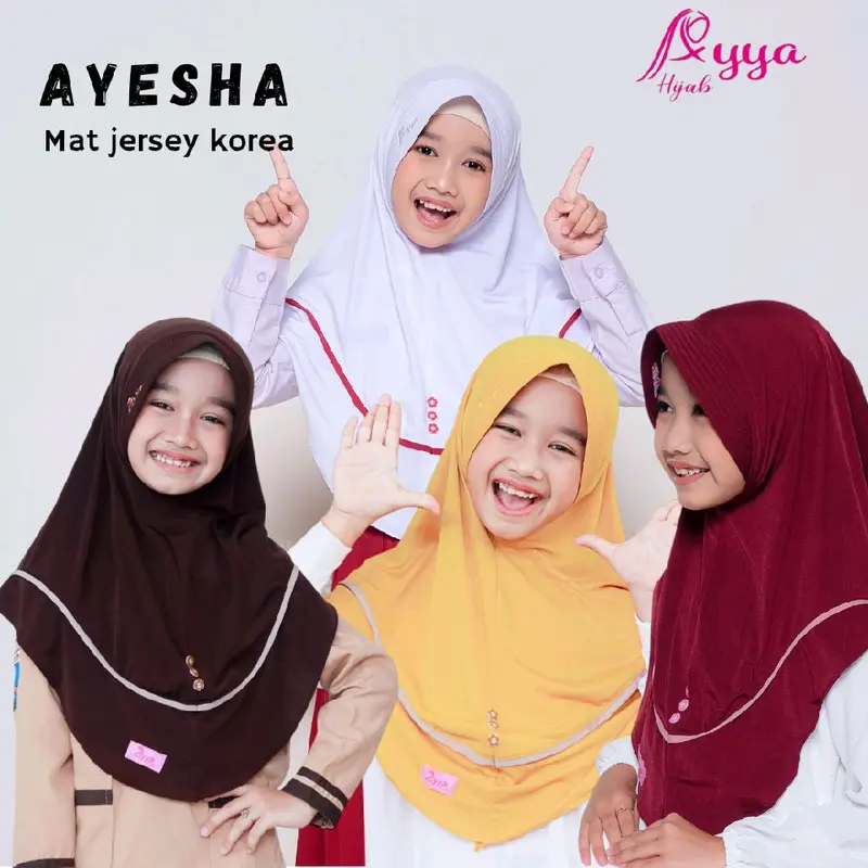 Ayesha jilbab anak Jilbab sekolah By Ayya hijab Bergo Nyaman _Kerudung Instan 0