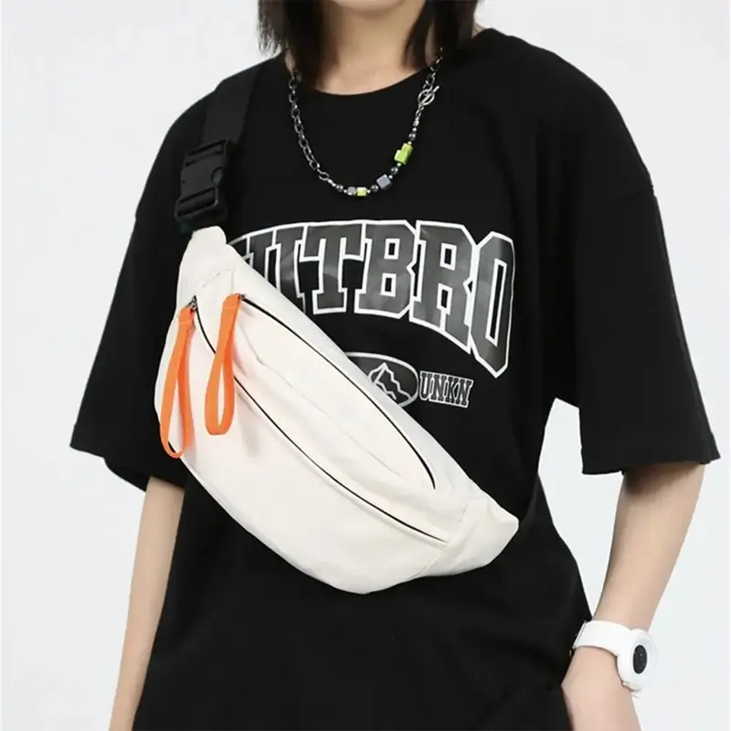 Tas Pinggang Fashion Unisex Tas Waistbag Cowok Polos Minimalis Style Terbaru Termurah LW-3 6