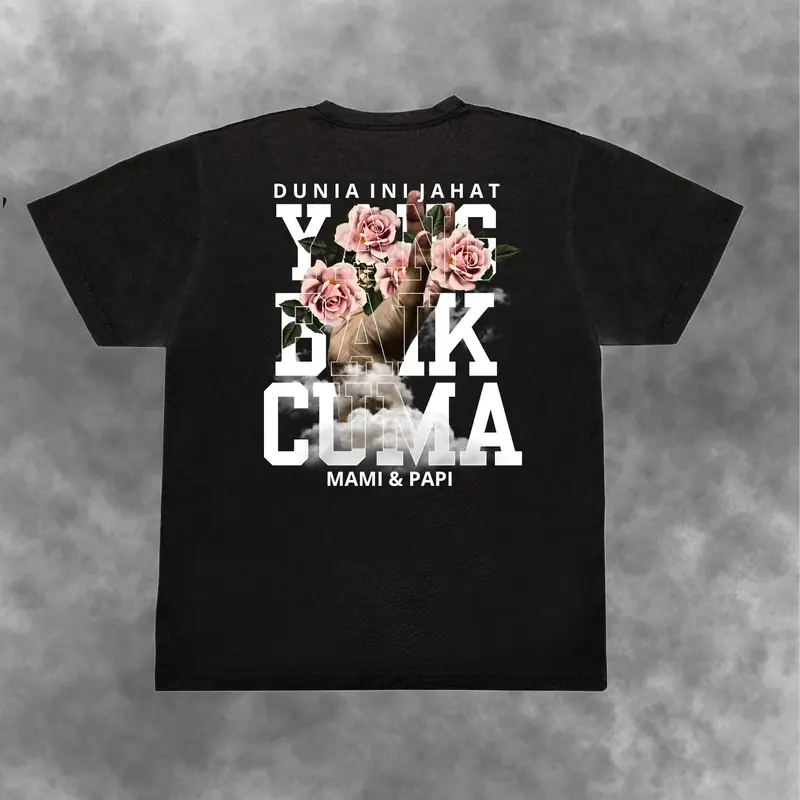 Kaos Couple Kata-Kata Simple Dunia Ini Jahat Yang Baik Istriku Dewasa Kekinian Viral 100% Cotton Combad 30s 5
