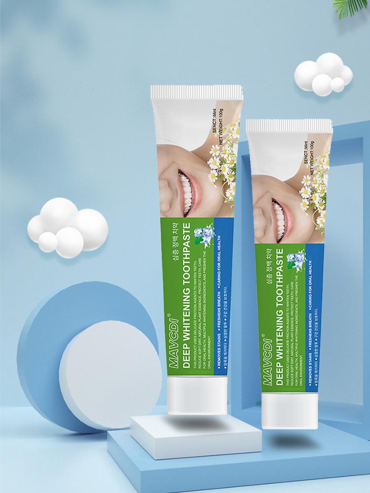 BPOM 2PCS  Pasta gigi MAVCDI , menghilangkan kotoran pada gigi , mencegah bau mulut