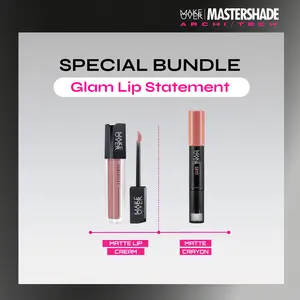 [SPECIAL RAMADAN] MAKE OVER Glam Lip Statement | Matte Bundle - Transferproof Matte Lip Cream Bundle + Color Stick Matte Crayon - Paket Lipcream Ombreb Lips Bibir Tahan Lama Tidak Kering Ringan Halus Lebaran Raya