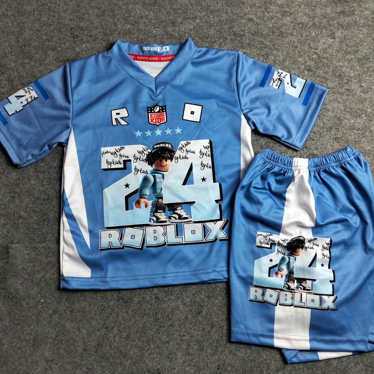 Kaos anak Roblox Setelan anak jersey Roblox usia 3-10 tahun Baju Anak Roblox unisex Fashion anak sport jersey