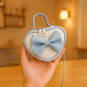 Tas Selempang Miniatur Bentuk LOVE tas koin mini sling bag pita terbaru 2026