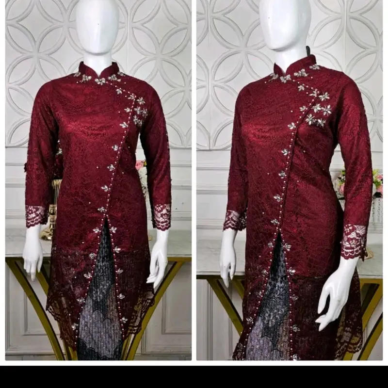Kebaya Janggan Brukat/Kebaya Wisuda / Kebaya terbaru/ Kebaya pesta / Kebaya Remaja 3