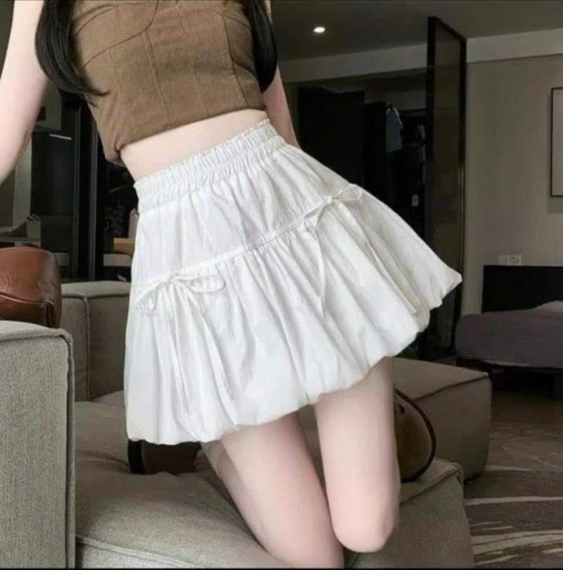  Chân Váy Bí Ngô  Nữ Kiểu Dáng Ngắn Có Quần Bảo Hộ Bên Trong Thời Trang - 