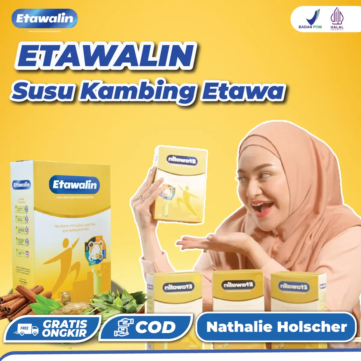 Susu Etawalin Original Asli Officiall Susu Bubuk Dari Susu Kambing Etawa Paket 1 Box