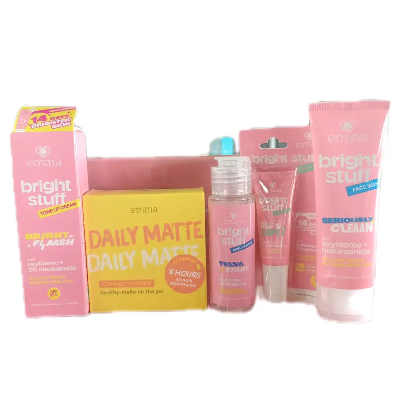 EMINA PAKET BUNDLING BRIGHT STUFF UNTUK CEPAT MENCERAHKAN KULIT WAJAH FREE GIFT 5