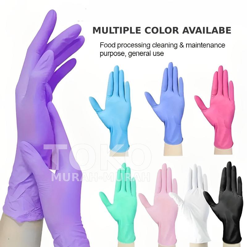 30 PCS Sarung Tangan Karet Nitrile Serbaguna untuk Pembersihan - Cleaning 2