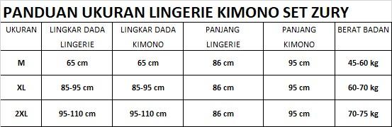 Product Introduction of LindaGalz ZURY Pakaian Tidur Wanita 2001 Kimono Lingerie set 4 in 1 0