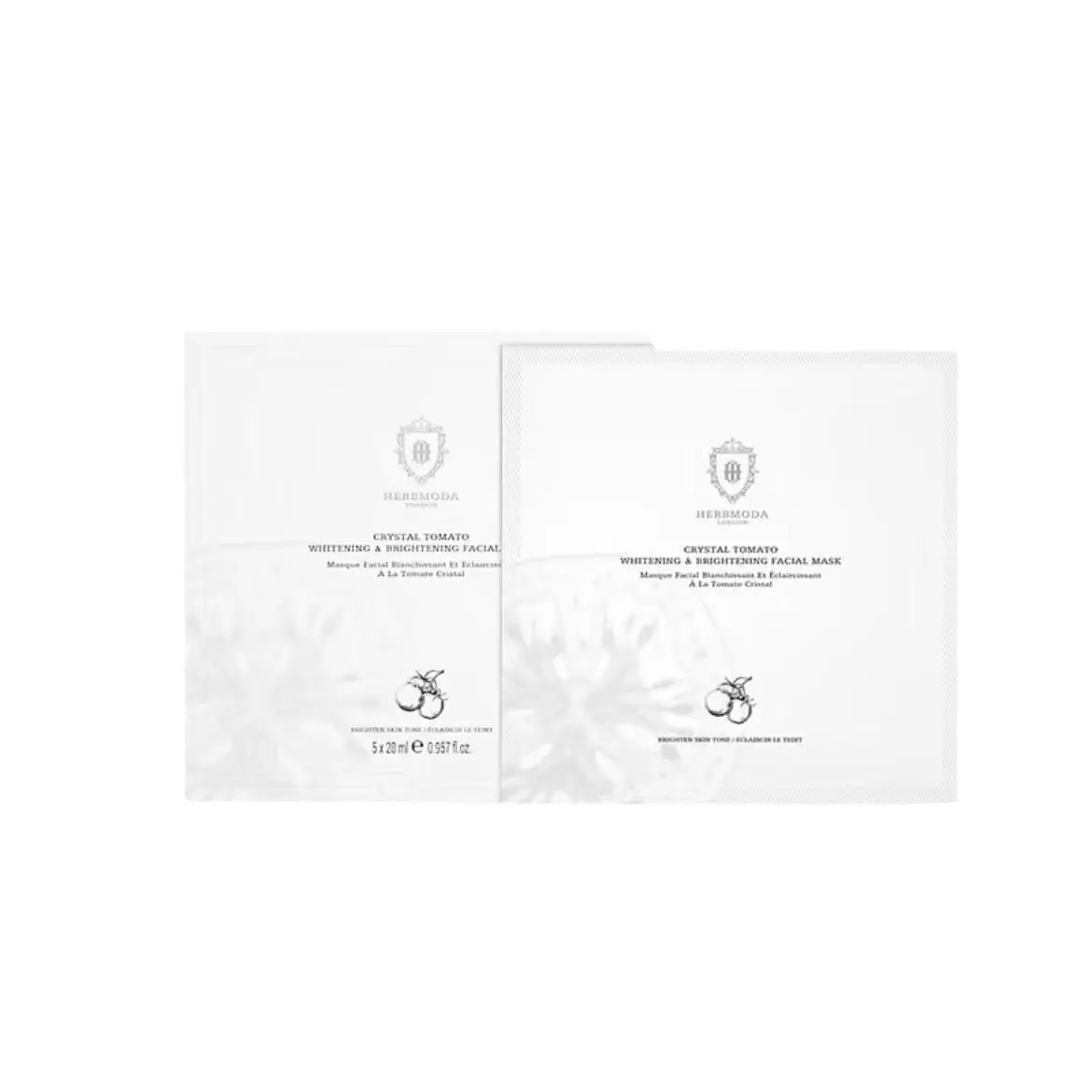 HERBMODA removes yellowness and brightens skin tone Tomato Mask