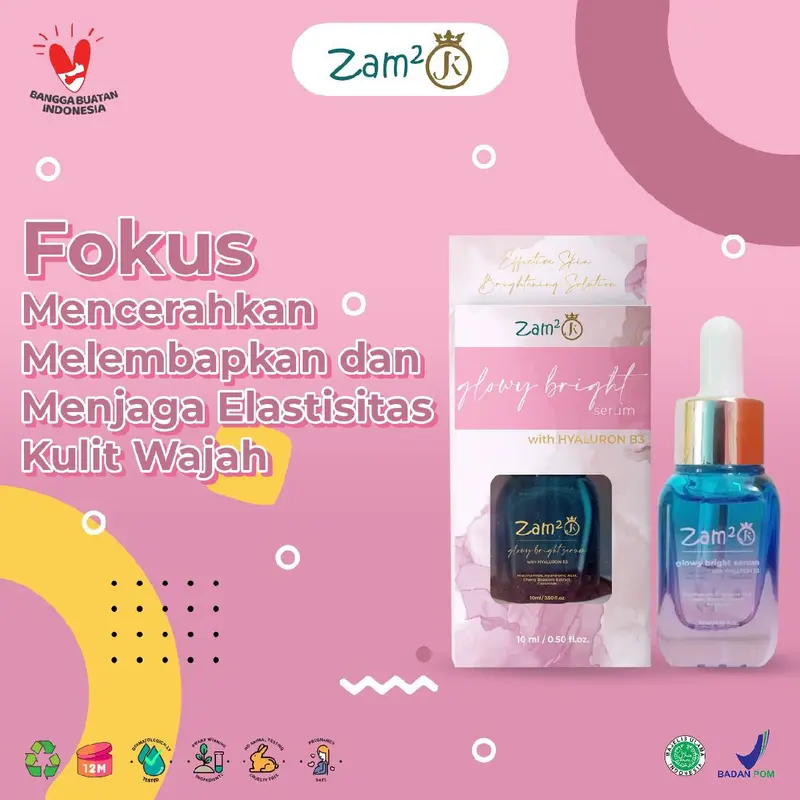 ZAM2JK SERUM WAJAH ZAMZAMJK BPOM  Perawatan WAJAH SERTA MEMUTIHKAN SEKALIGUS Pencerah 2
