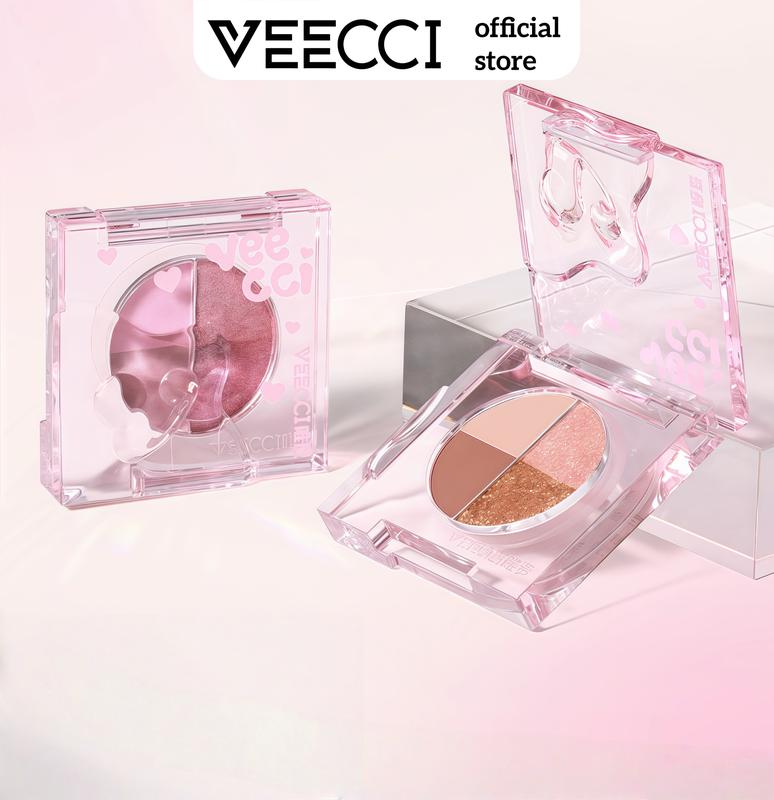 Bảng Phấn Mắt VEECCI 4 Màu Lớp Hoàn Thiện Lì Và Lung Linh Tự Nhiên Kích Thước Nhỏ 2.2g Thích Hợp Sử Dụng Hàng Ngày