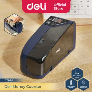 Deli Mesin Penghitung Uang Portable Mini / Money Counter Bill Counter Handy Portabel Layar LED Digital CT985