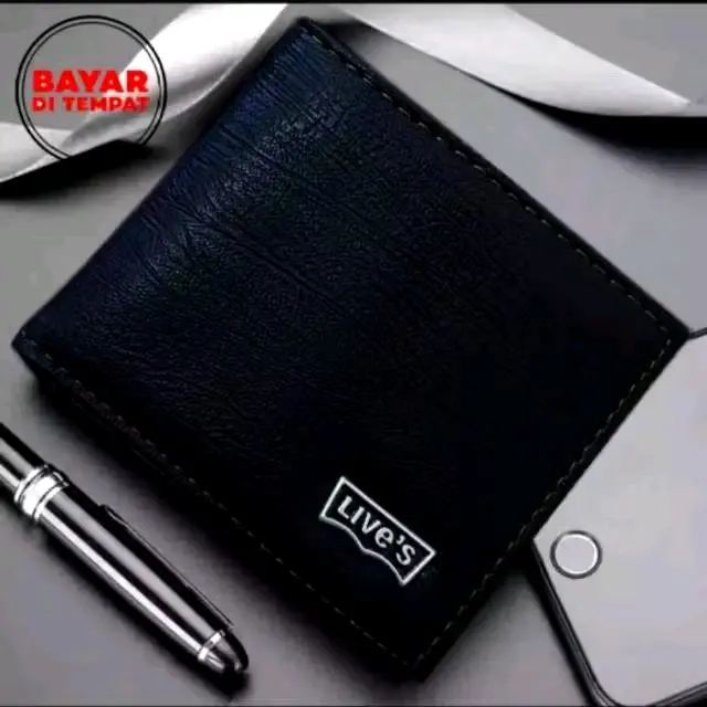Dompet Lipat Kulit Sintesis Live's - Tahan Lama dan Mudah Dibersihkan - Pria