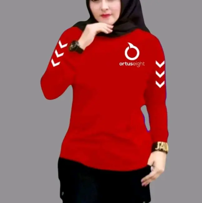 Kaos RUNNING Baju Olahraga Wanita Muslimah Lengan PANJANG Bahan Dryfit Body Fit Women Sport
