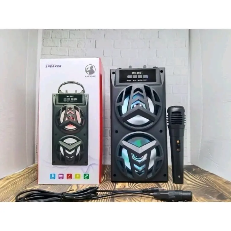speakar bluetoot karaoke full bass gratis mic salon aktif brsar wireless 1