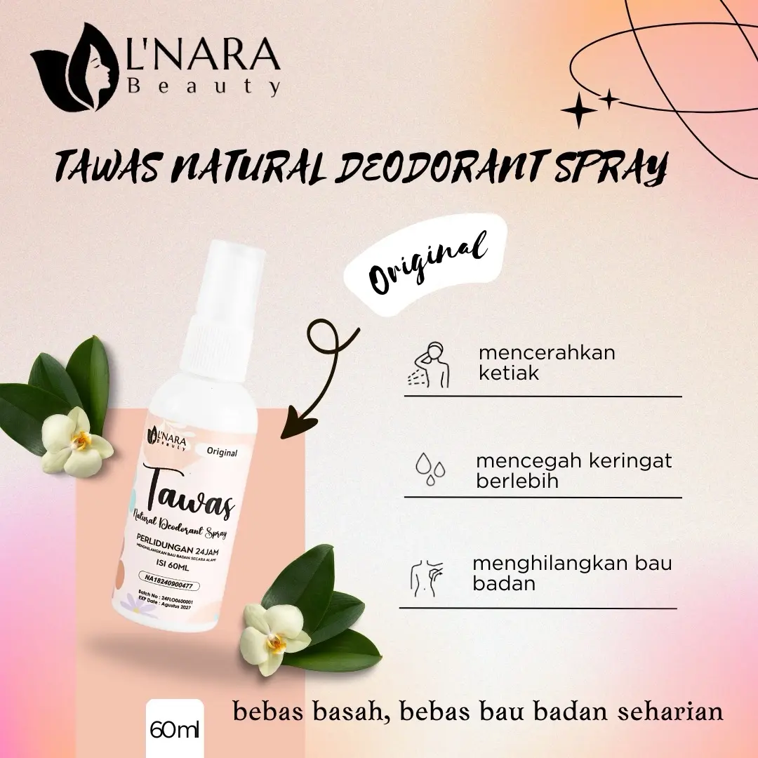Deodorant Tawas Spray LNara Beauty 60ml deo