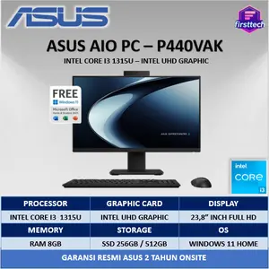Asus PC AIO ExpertCenter P440VAK-B3851W Intel i3-1315U 8GB 512GB SSD W11 23.8″ FHD WINDOWS 11 + OHS