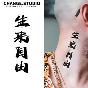 Hình Xăm Tạm Thời, Sinh Ra Tự Do, Thiết Kế Nhân Vật Trung Quốc, Kéo Dài Trong 15 Ngày, Không Thấm Nước Và Chống Chà Xát. Miếng Dán Hình Xăm