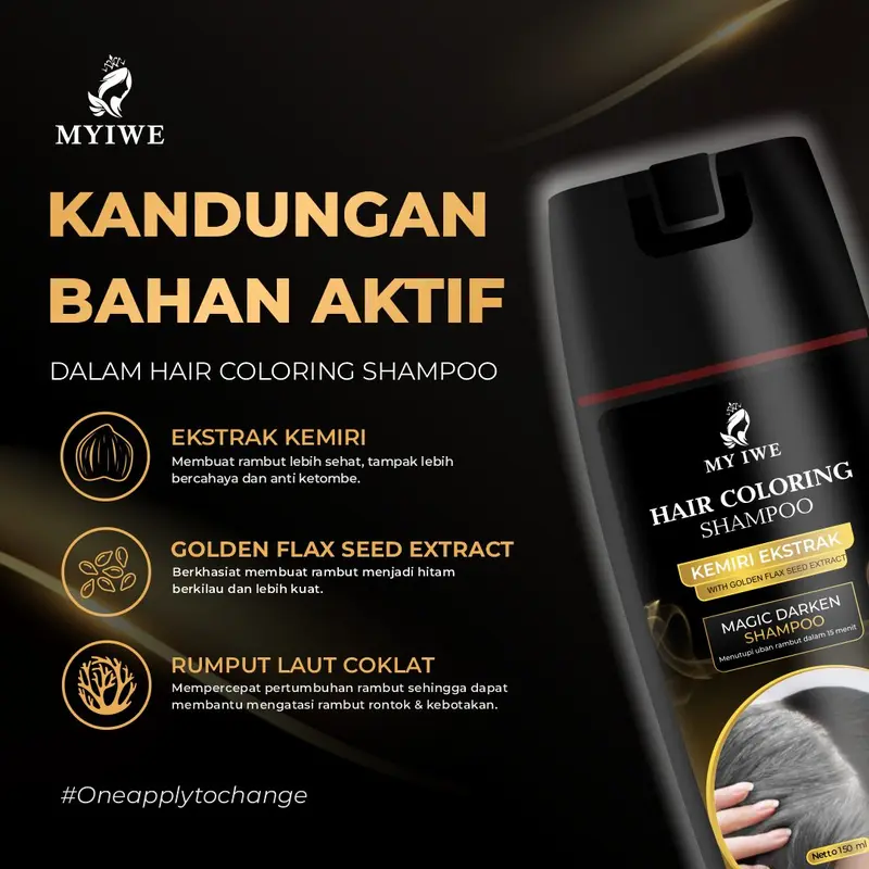 Hair Coloring Shampoo Myiwe 150 ML Solusi Rambut Uban (ALNAZAMSHOP) sampo  penghilang uban 1