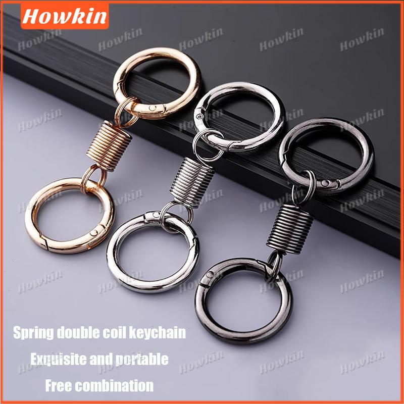 Spring Loaded Key Chain Spring Keychain Personalized Hanging Key Chain SET - TikTok Shop Singapore